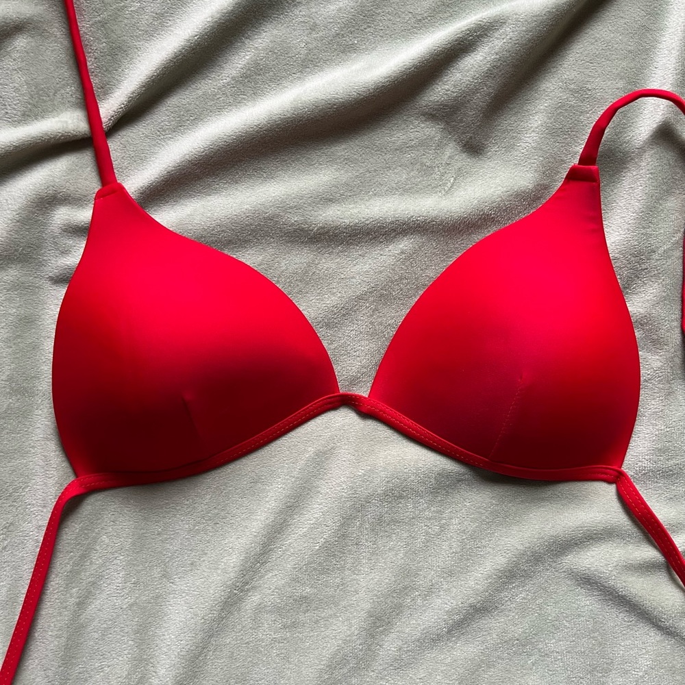 red bikini top